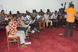 Ghana National Symphony Orchestra records live at the Institute of African Studies, Legon.