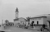 The Everyoung Graphic Studio, next to Sea View Hotel (one of the first Hotels in Accra) Lighthouse in the background.